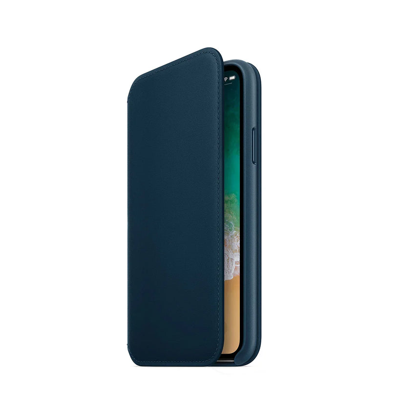 Apple iPhone X Leather Folio - Cosmos Blue