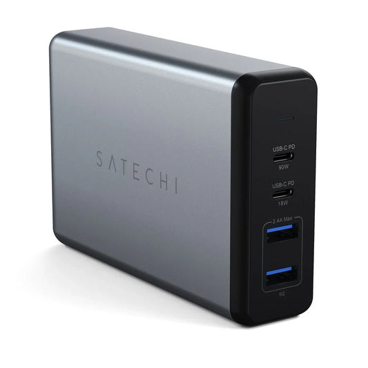 Satechi 108W TYPE-C MultiPort Travel Charger (1x USB-C PD,2x USB3.0,1xQualcomm 3.0) - Space Gray