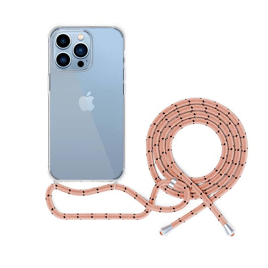 Epico Nake String Case iPhone 13 Pro Max - White transparent / Pink