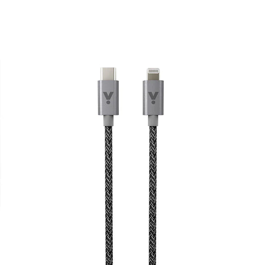 ISTYLE Fabric Braided Cable USB-C to Lightning 1.2m 2020 - space grey