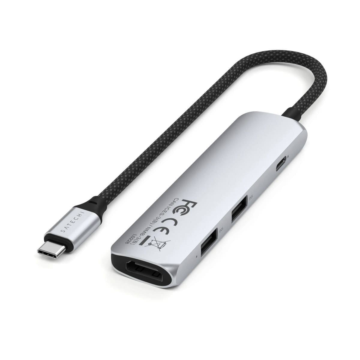 Satechi 4-in-1 USB-C Slim Multiport Adapter 4K - Silver