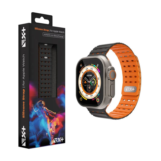 NEXT ONE ремче за APPLE WATCH 46/49MM Црно/Портокалова