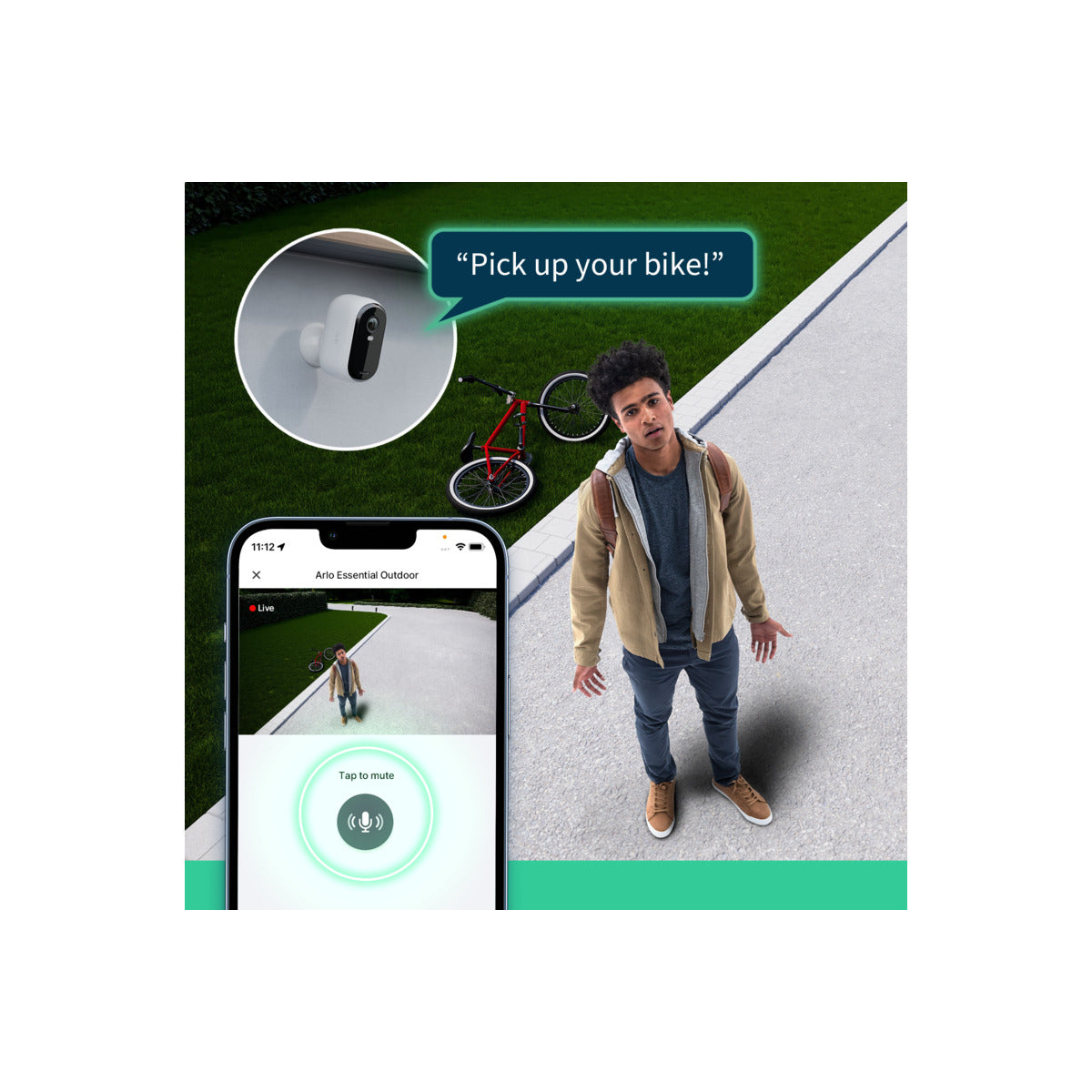 Arlo Essential (Gen.2) 2K Outdoor Security Camera - 3 Camera Kit - White