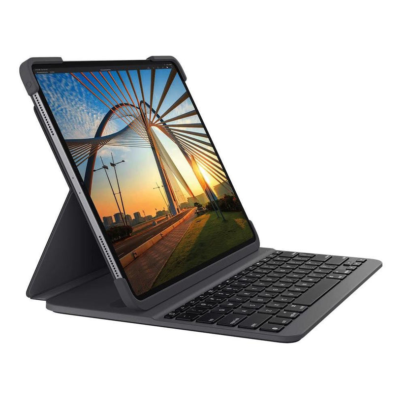 Logitech Slim Folio Pro Backlit keyboard case with Bluetooth for iPad Pro 11-inch (1st, 2nd, 3rd and 4th gen) - Graphite - UK