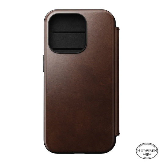 Nomad Leather MS Folio, brown - iPhone 14 Pro