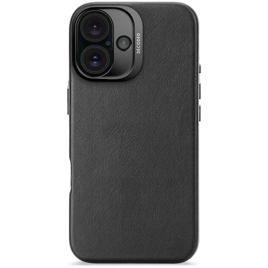 DECODED Leather Backcover for iPhone 16 - Black