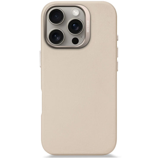 DECODED Leather Backcover for iPhone 16 Pro - Clay Beige