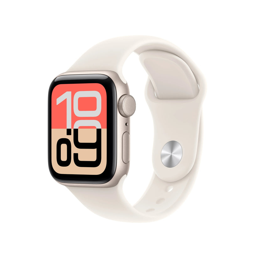 Apple Watch SE 3 GPS 40mm Starlight Aluminium Case with Starlight Sport Band - M/L - iSTYLE MK