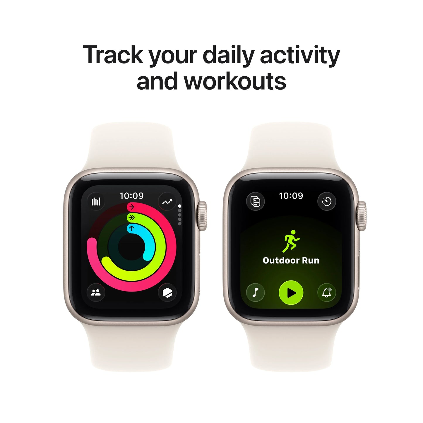 Apple Watch SE 3 GPS 40mm Starlight Aluminium Case with Starlight Sport Band - M/L - iSTYLE MK