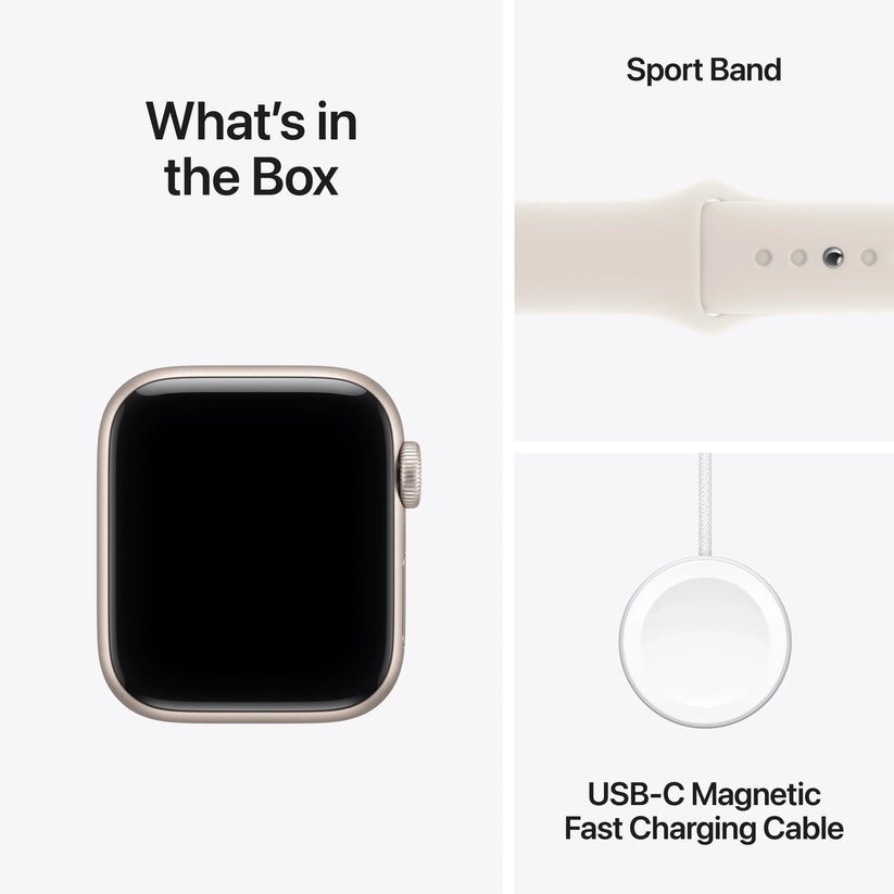 Apple Watch SE 3 GPS 40mm Starlight Aluminium Case with Starlight Sport Band - M/L - iSTYLE MK