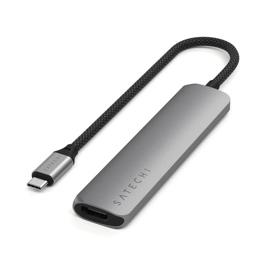 Satechi 6-in-1 USB-C Slim Multiport Adapter - Space Grey