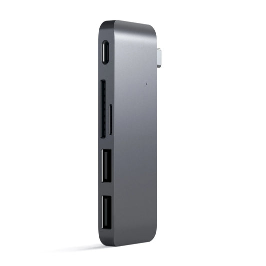 Satechi Aluminium Type-C Passthrough USB Hub (3x USB 3.0,MicroSD) - Space Grey