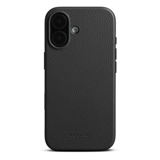 WOOLNUT Leather Case for iPhone 17 - Black