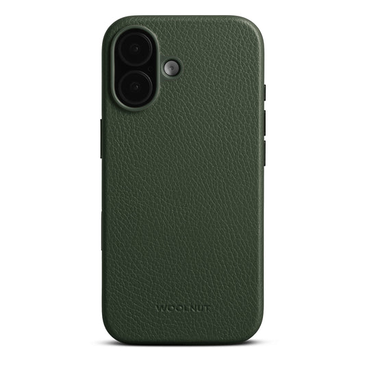 WOOLNUT Leather Case for iPhone 17 - Green