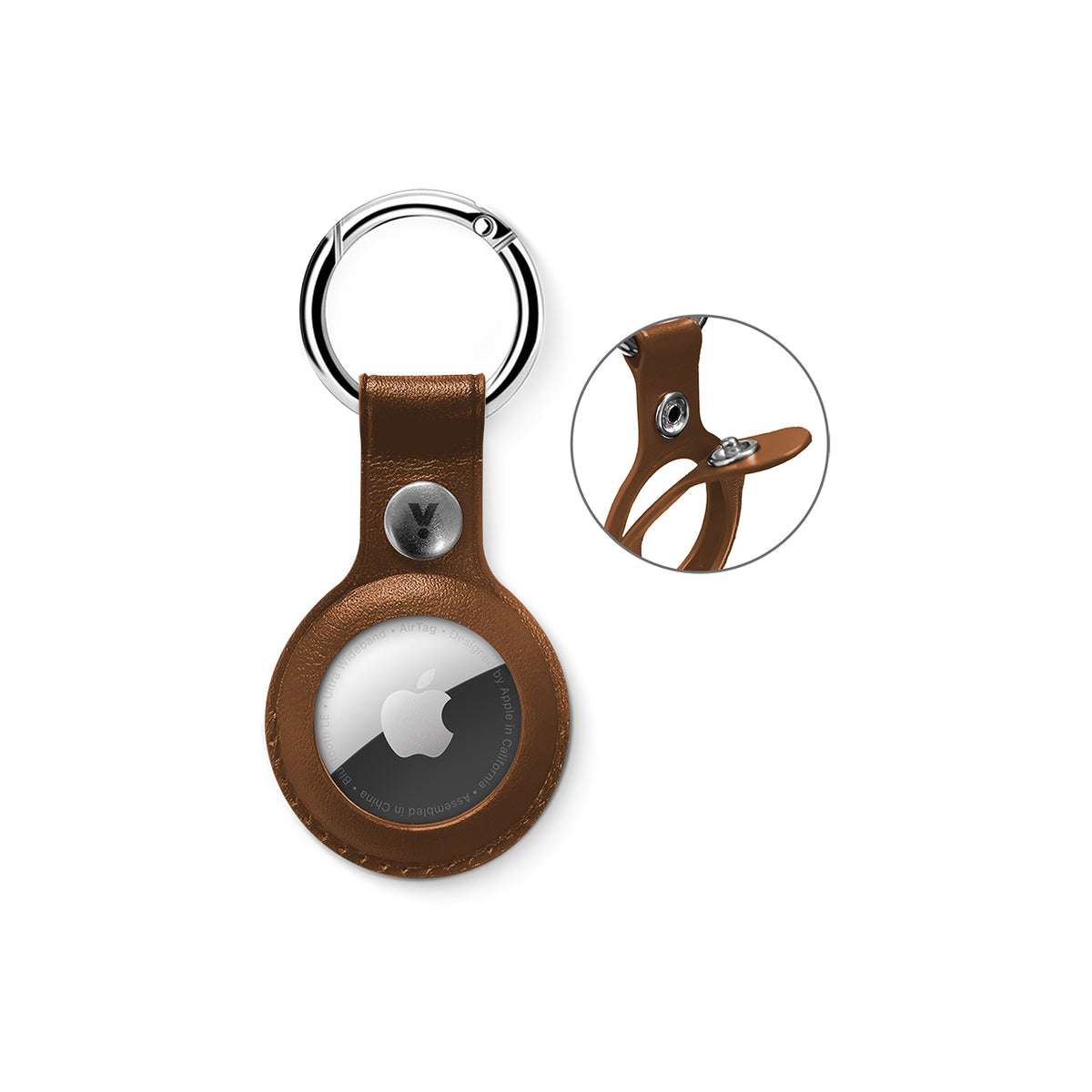 iStyle Leather Case for AirTag - brown
