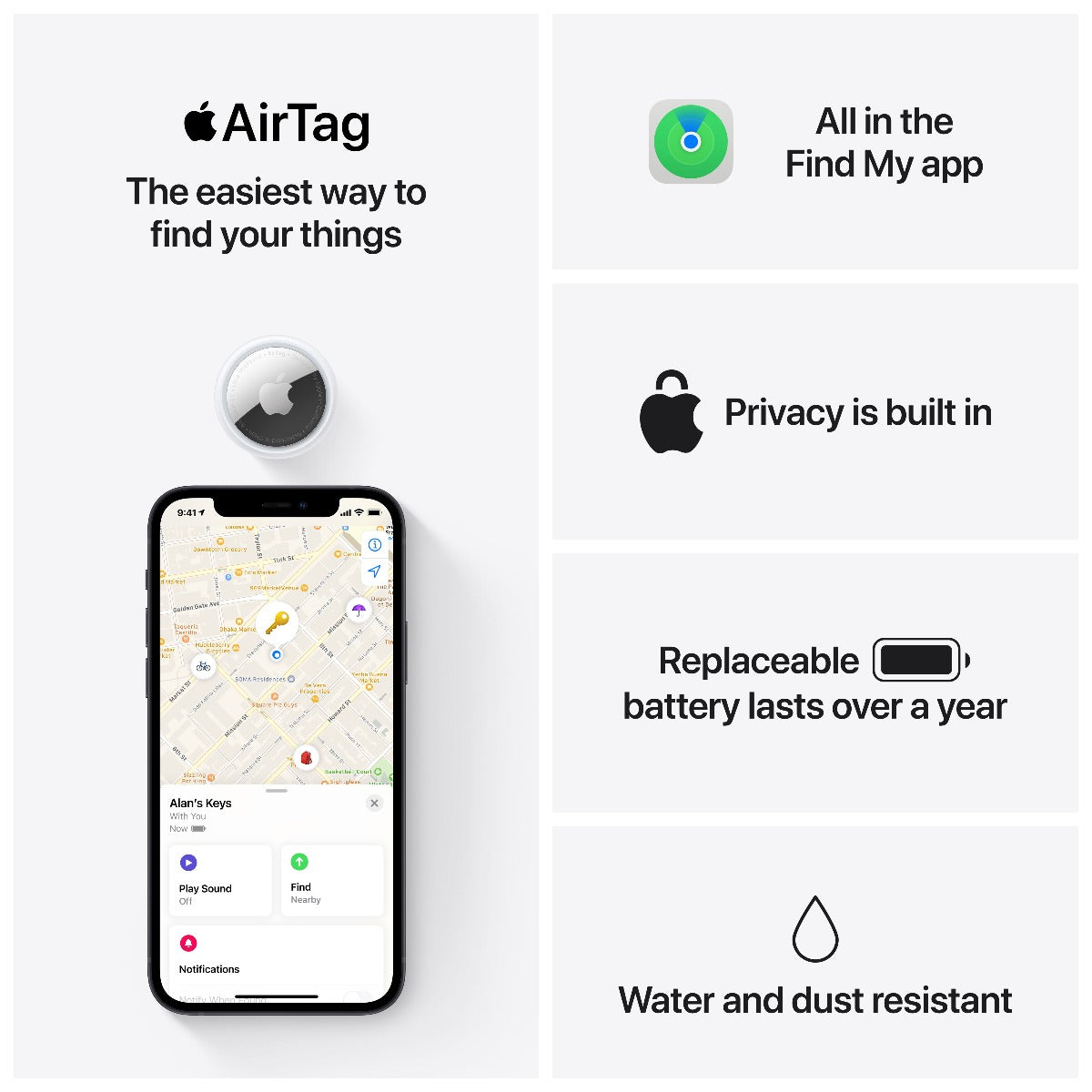 AirTag Loop - White
