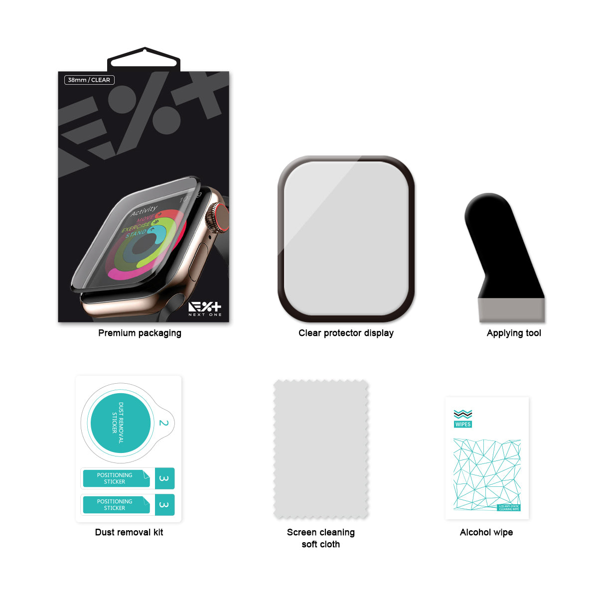 Apple Watch 3D Screen Protector 38mm Clear
