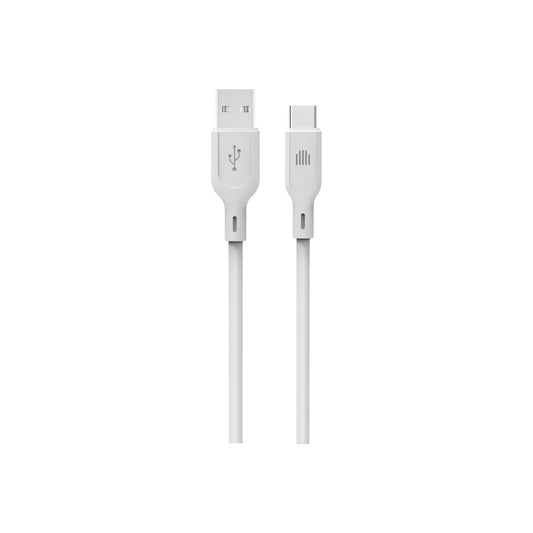 Dviced Cable USB-A to USB-C silicone 1,25m - White