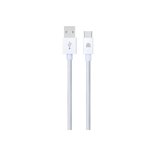 Dviced Cable USB-A to USB-C Nylon Textile 1,25m - White