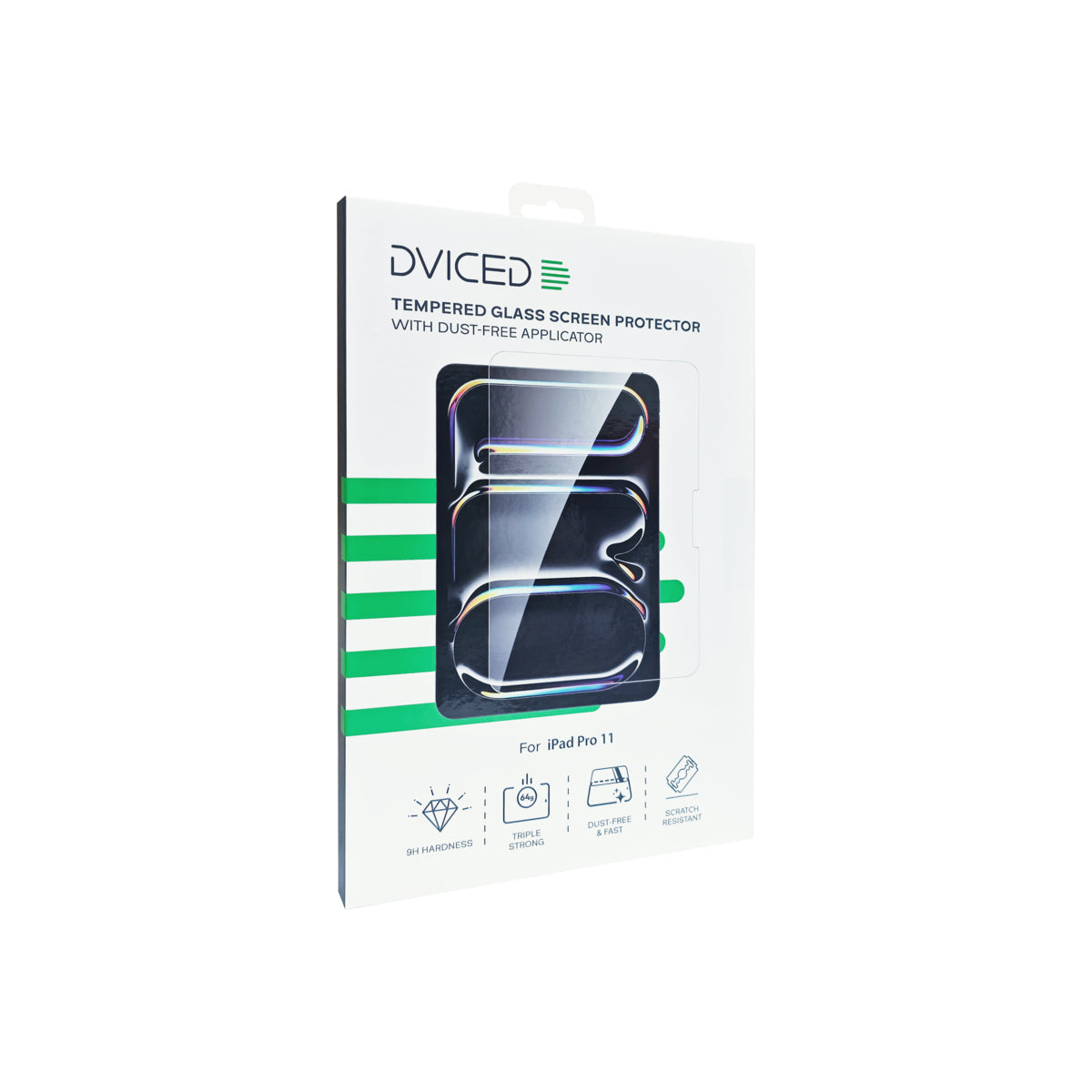 Dviced Tempered glass screen protector for iPad Pro 11-inch with dust-free applicator
