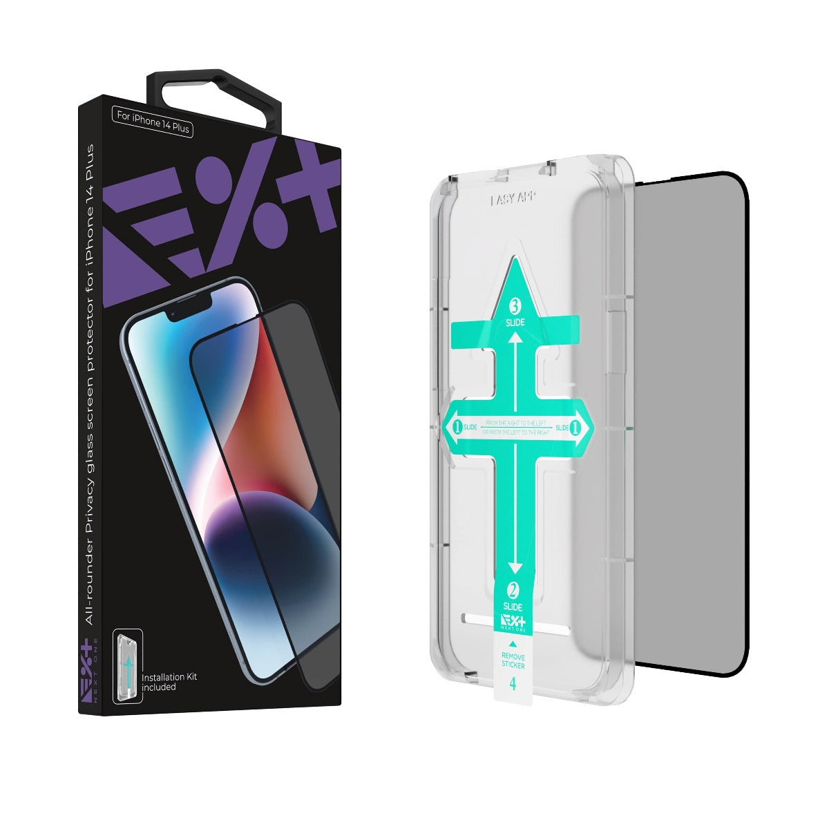 NEXT ONE ALL-ROUNDER PRIVACY GLASS SCREEN PROTECTOR FOR IPHONE 14 PLUS