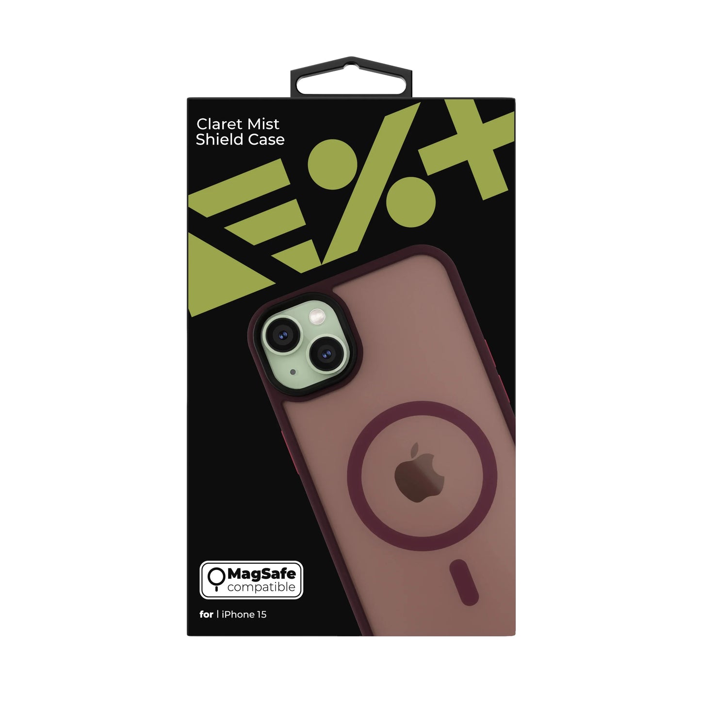 NEXT ONE mist shield case MagSafe compatible for iPhone 15 | Claret