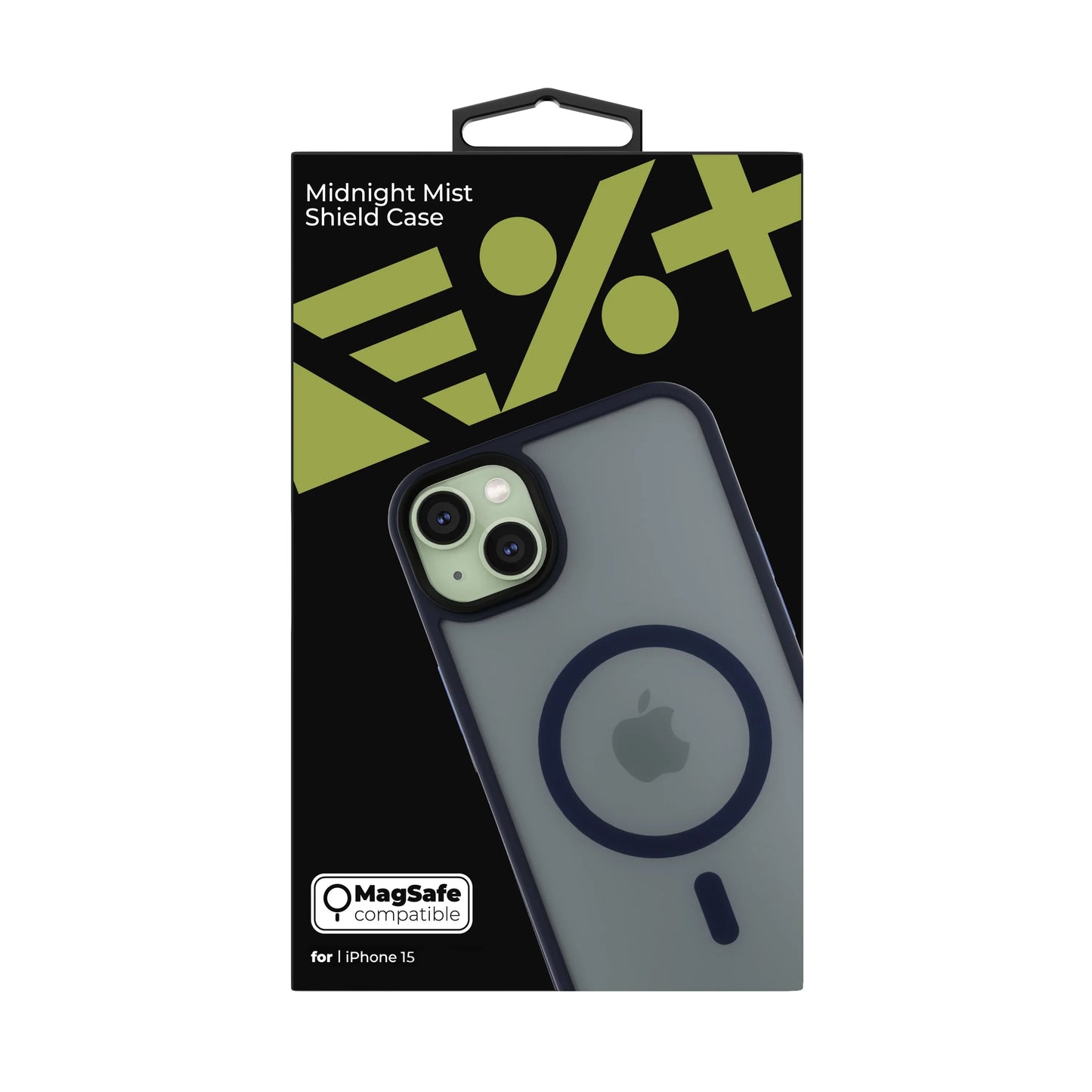 NEXT ONE mist shield case MagSafe compatible for iPhone 15 | Midnight