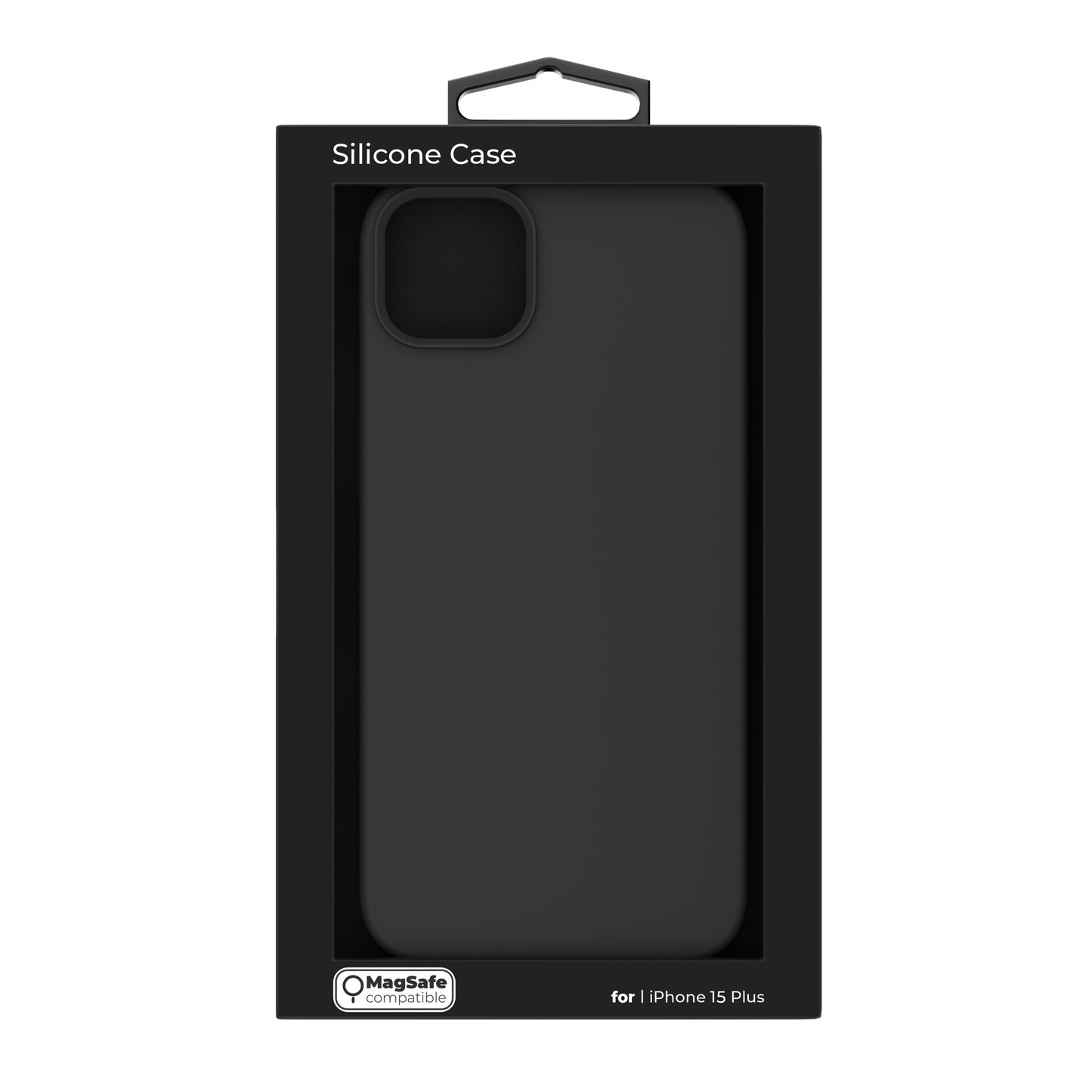 NEXT ONE silicone case MagSafe compatible for iPhone 15 Plus | Black
