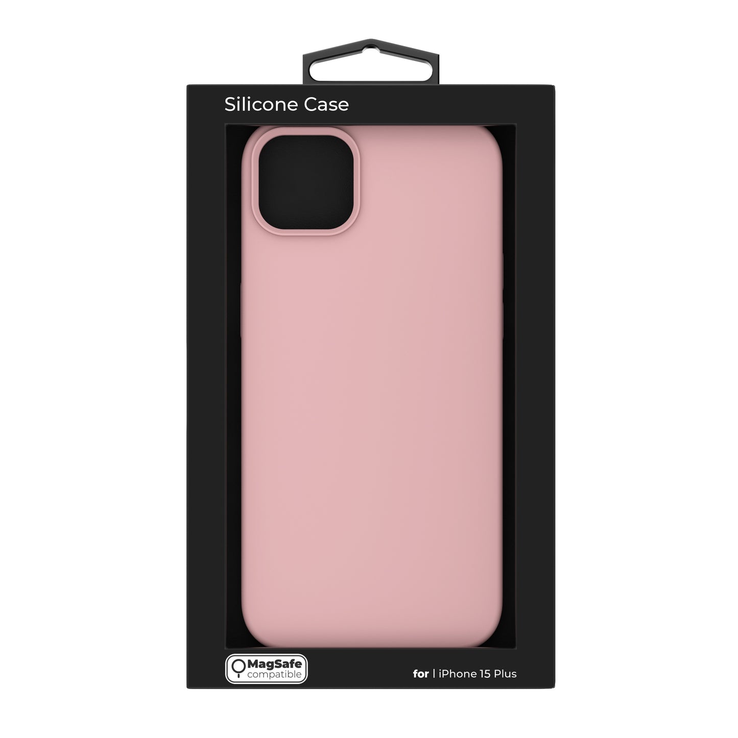 NEXT ONE silicone case MagSafe compatible for iPhone 15 Plus | Pink