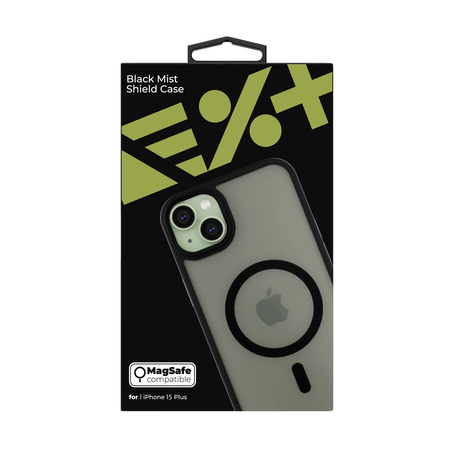 NEXT ONE mist shield case MagSafe compatible for iPhone 15 Plus | Black