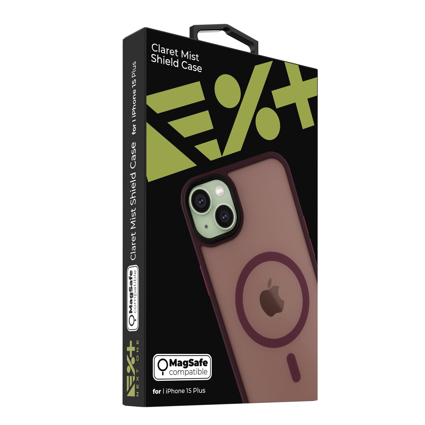 NEXT ONE mist shield case MagSafe compatible for iPhone 15 Plus | Claret