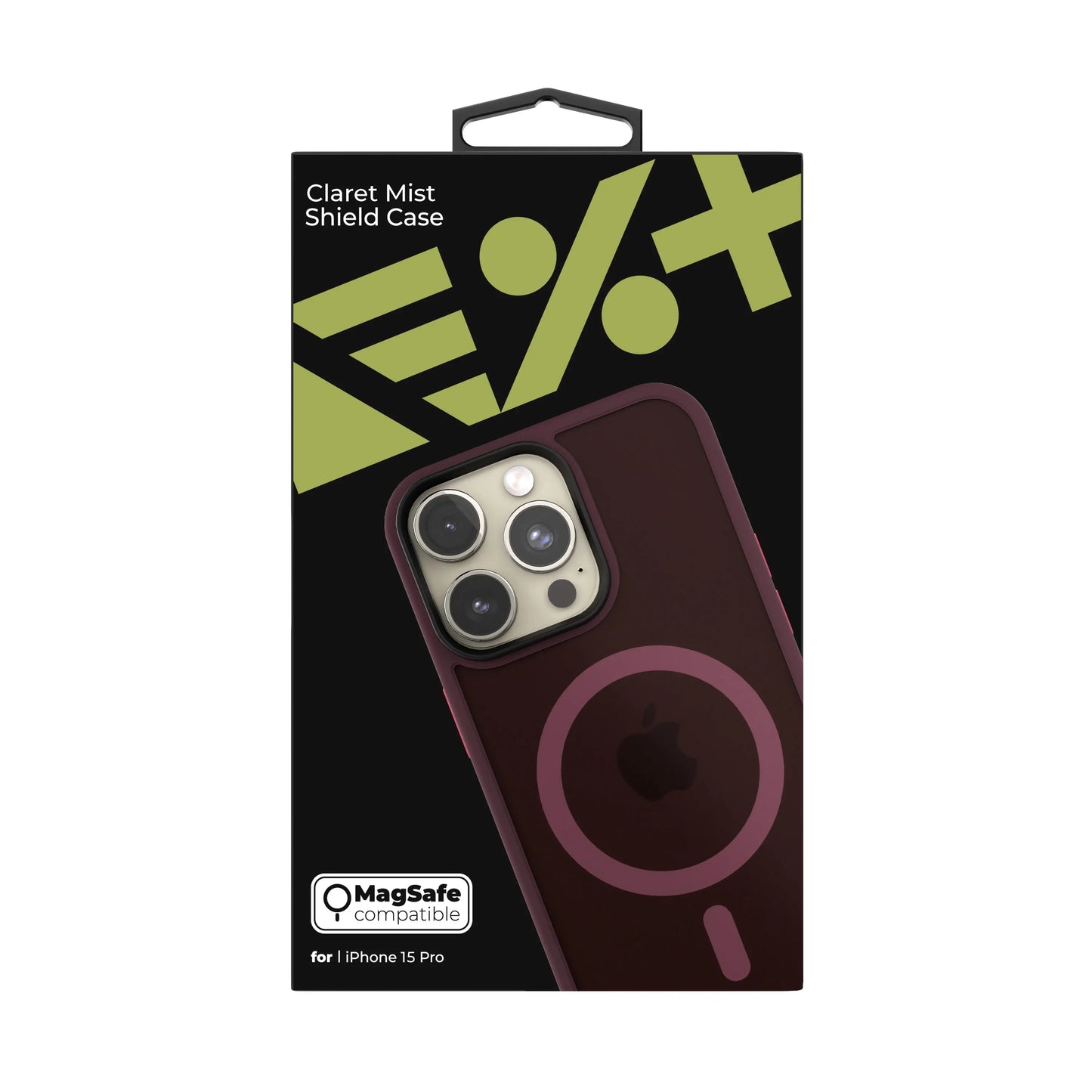 NEXT ONE mist shield case MagSafe compatible for iPhone 15 Pro | Claret