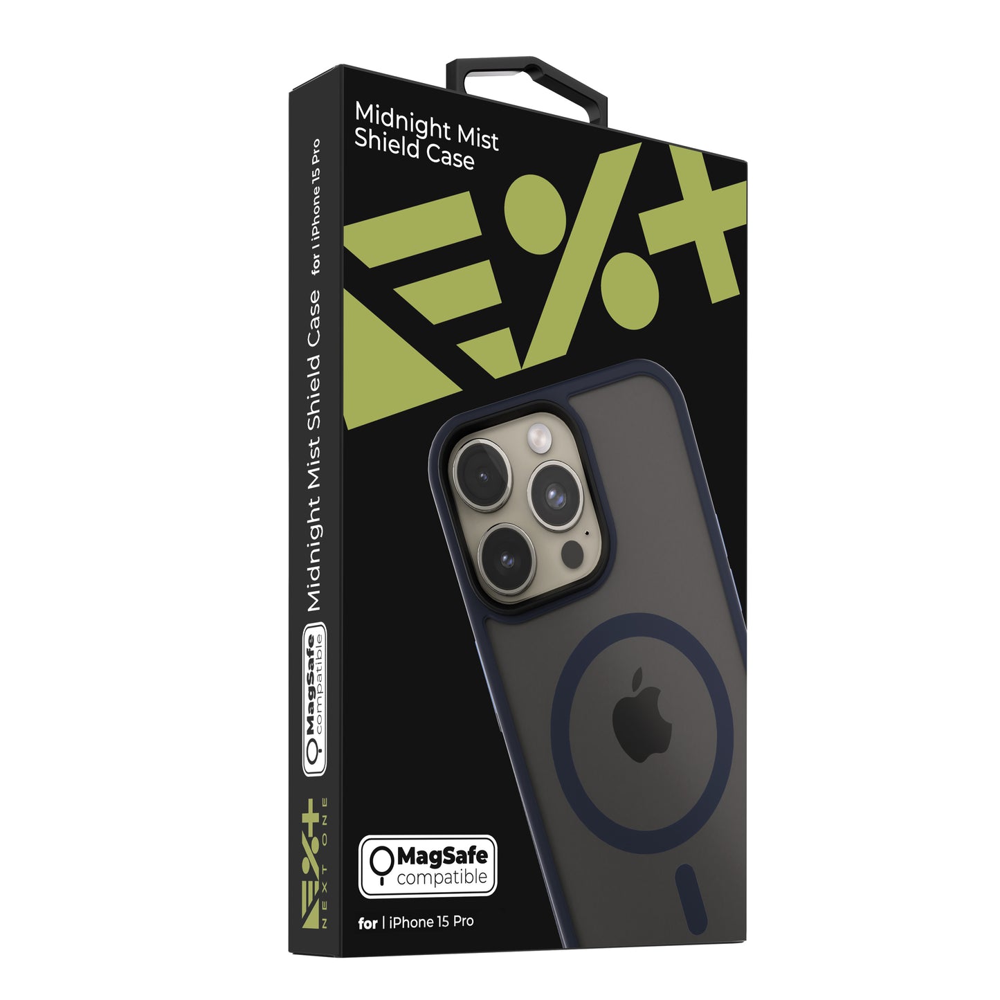 NEXT ONE mist shield case MagSafe compatible for iPhone 15 Pro | Midnight