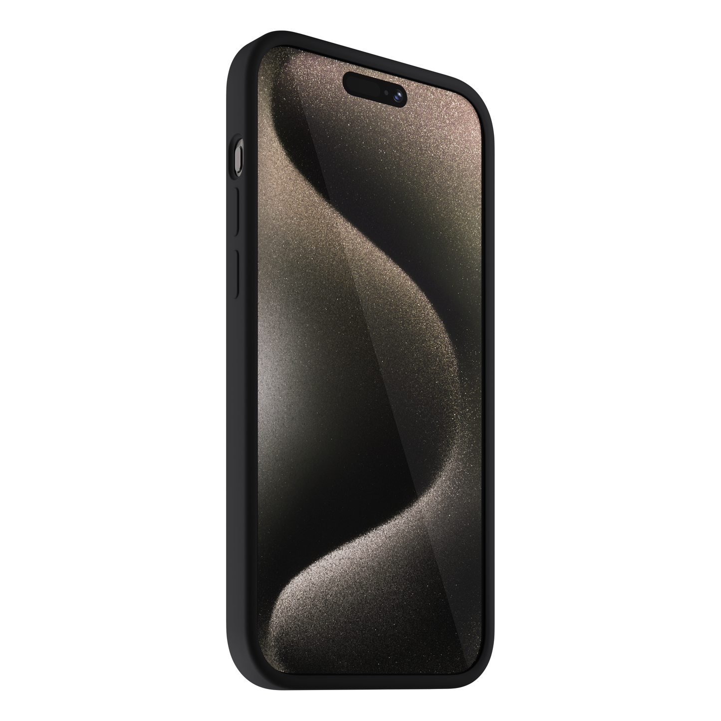 NEXT ONE silicone case MagSafe compatible for iPhone 15 Pro Max | Black