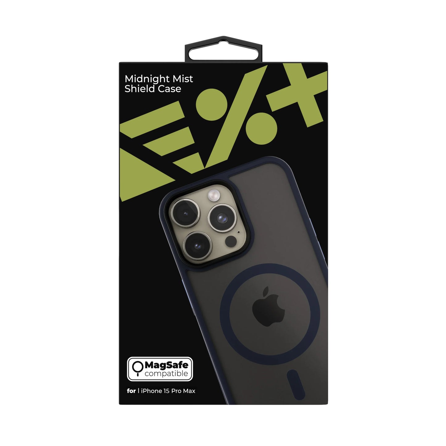 NEXT ONE mist shield case MagSafe compatible for iPhone 15 Pro Max | Midnight