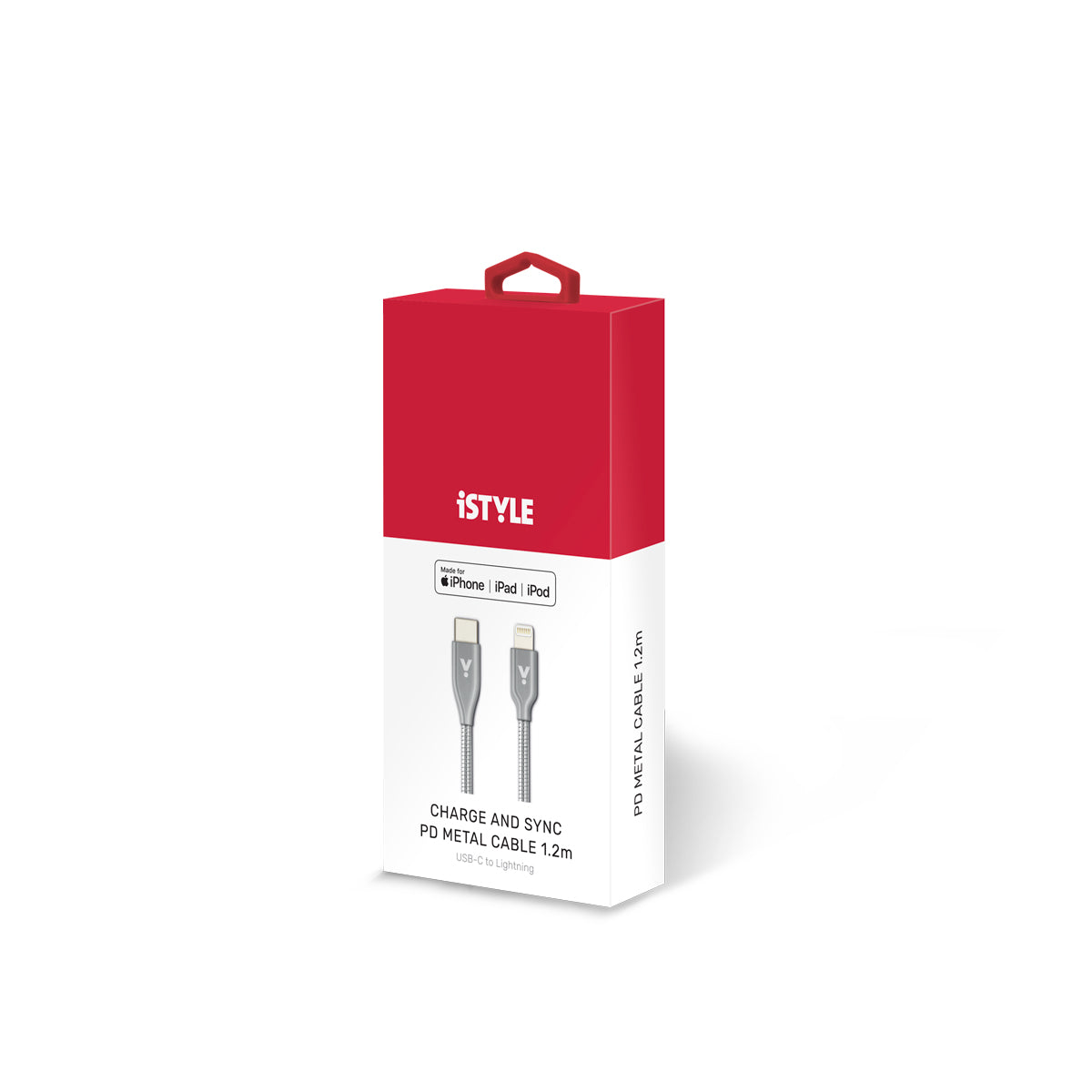 "iStyle USB-C to Lightning Metal Cable 1,2m - silver"