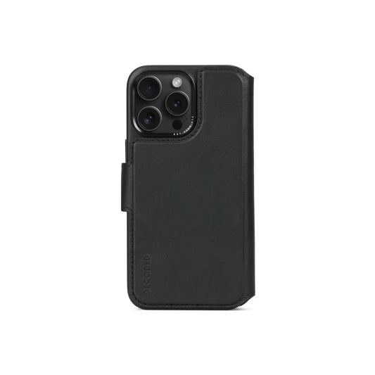 Decoded Leather Detachable Wallet, black - Phone 15 Pro Max