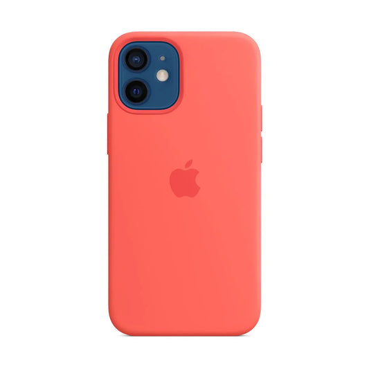 iPhone 12 mini Silicone Case with MagSafe - Pink Citrus