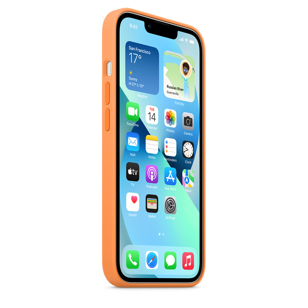 iPhone 13 Silicone Case with MagSafe Marigold