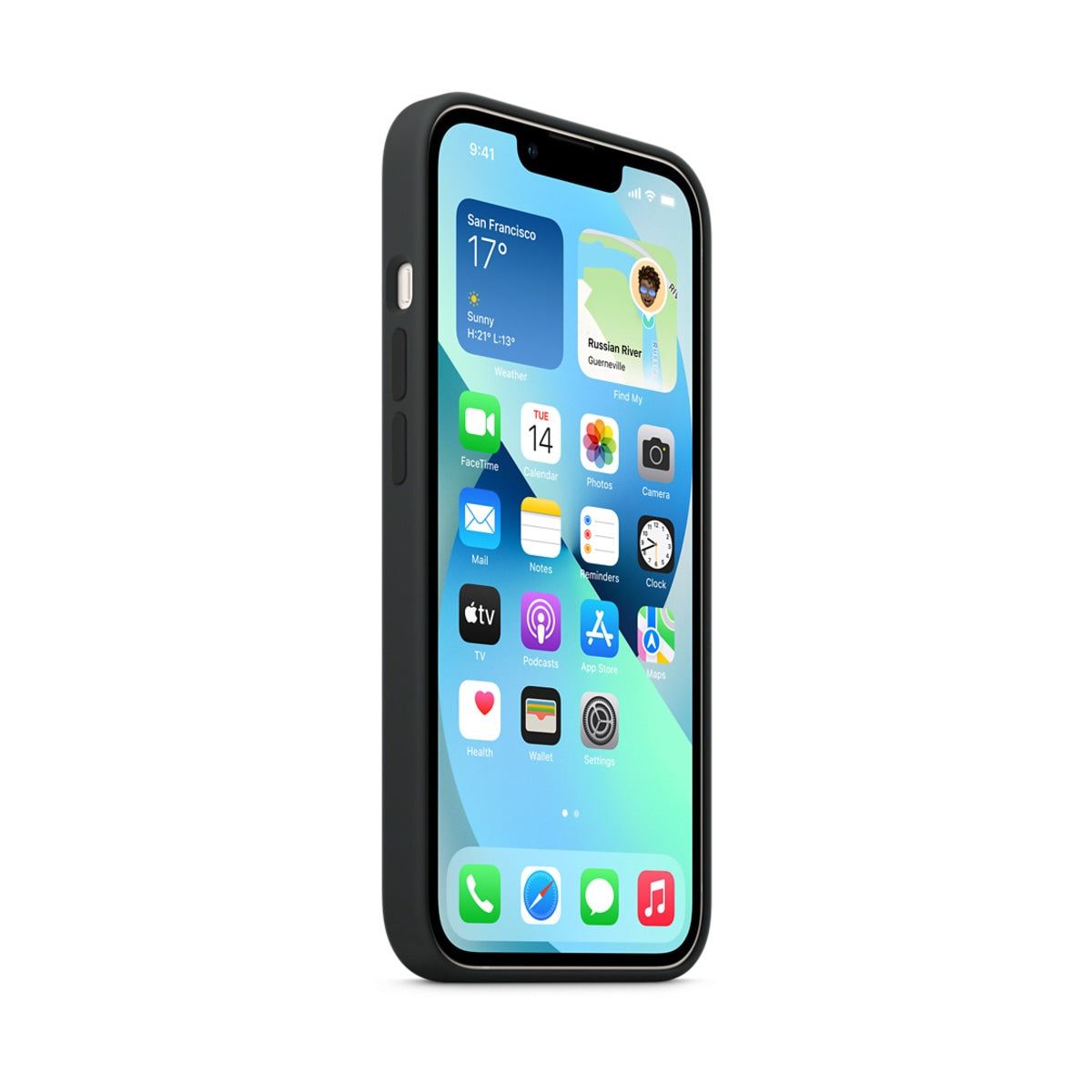iPhone 13 Silicone Case with MagSafe Midnight
