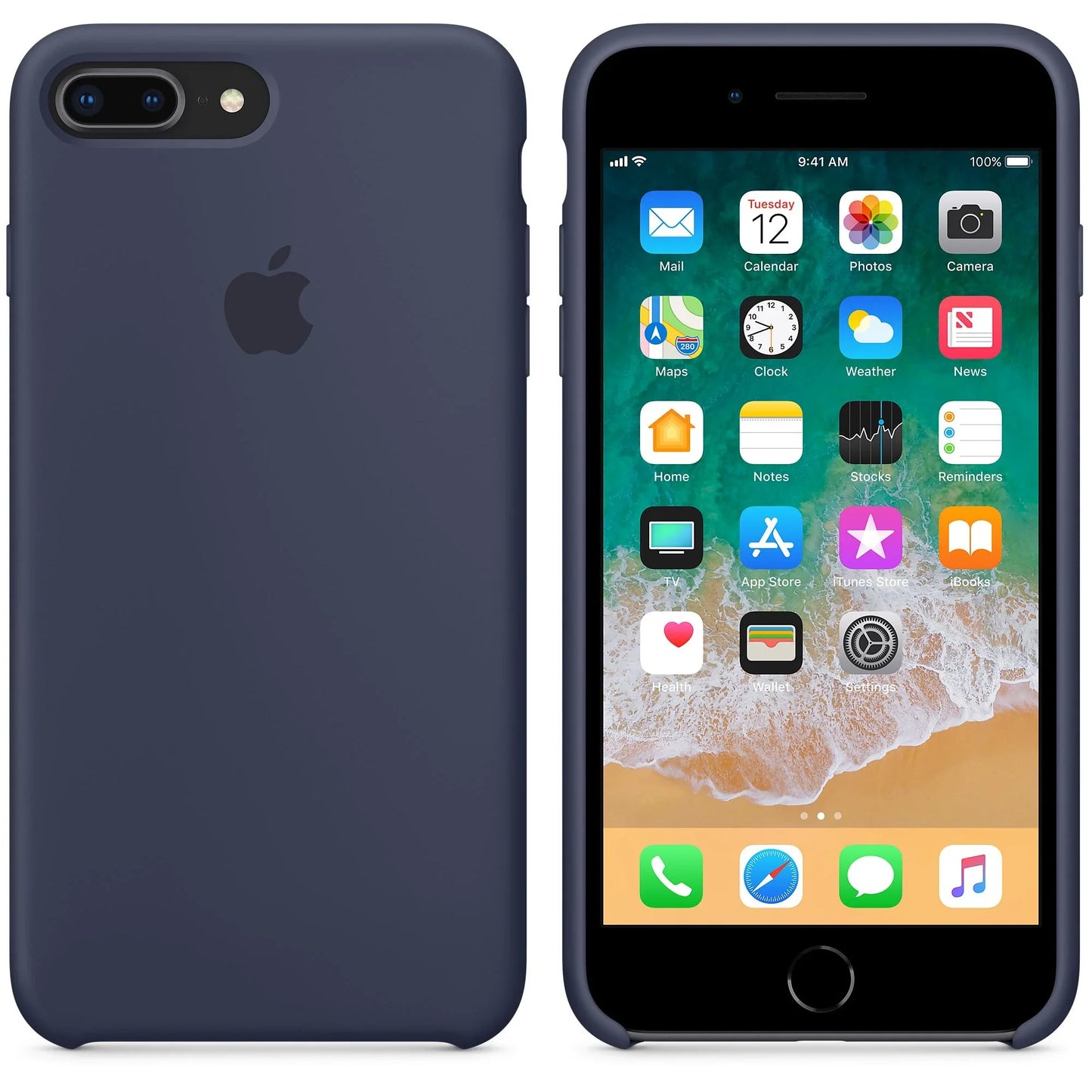 Apple iPhone 8 Plus/7 Plus Silicone Case - Midnight Blue