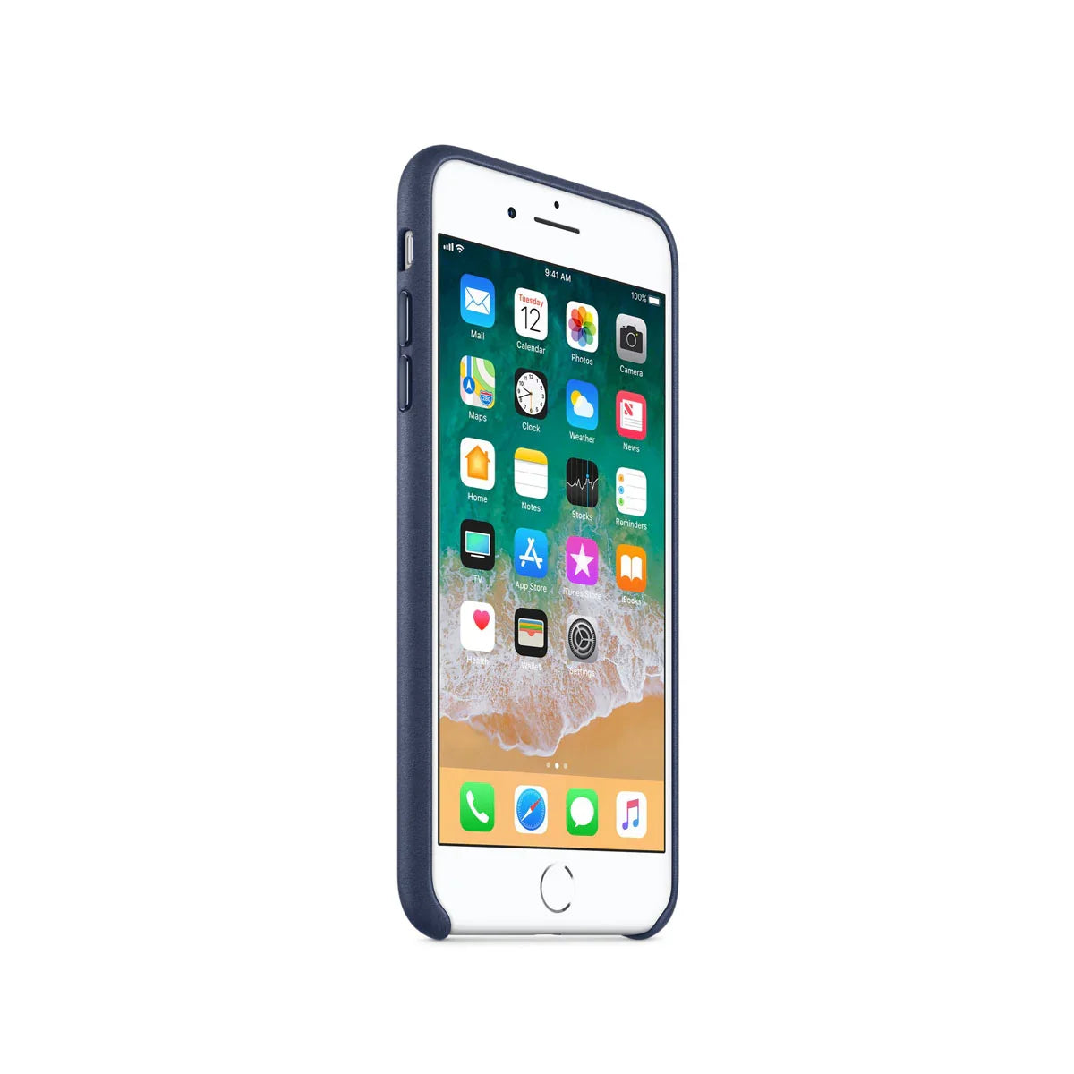 Apple iPhone 8 Plus/7 Plus Leather Case - Midnight Blue