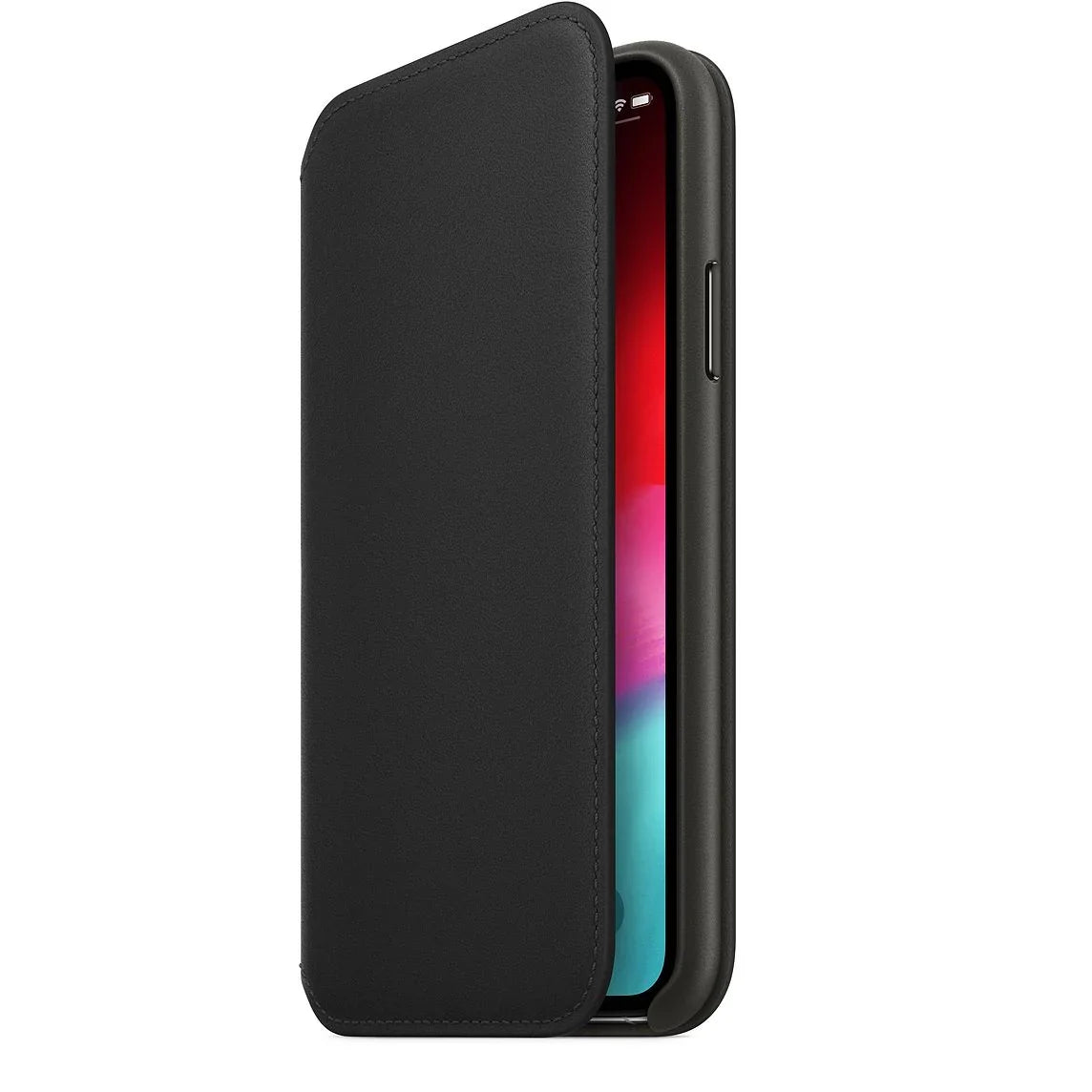 Apple iPhone XS Leather Folio - Black