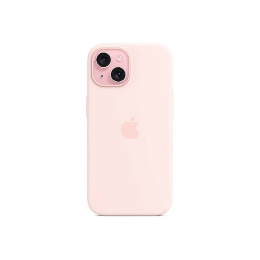 iPhone 15 Silicone Case with MagSafe - Light Pink