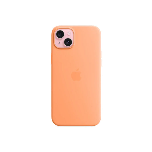 iPhone 15 Plus Silicone Case with MagSafe - Orange Sorbet