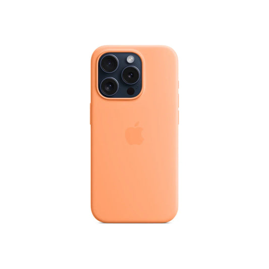 iPhone 15 Pro Silicone Case with MagSafe - Orange Sorbet