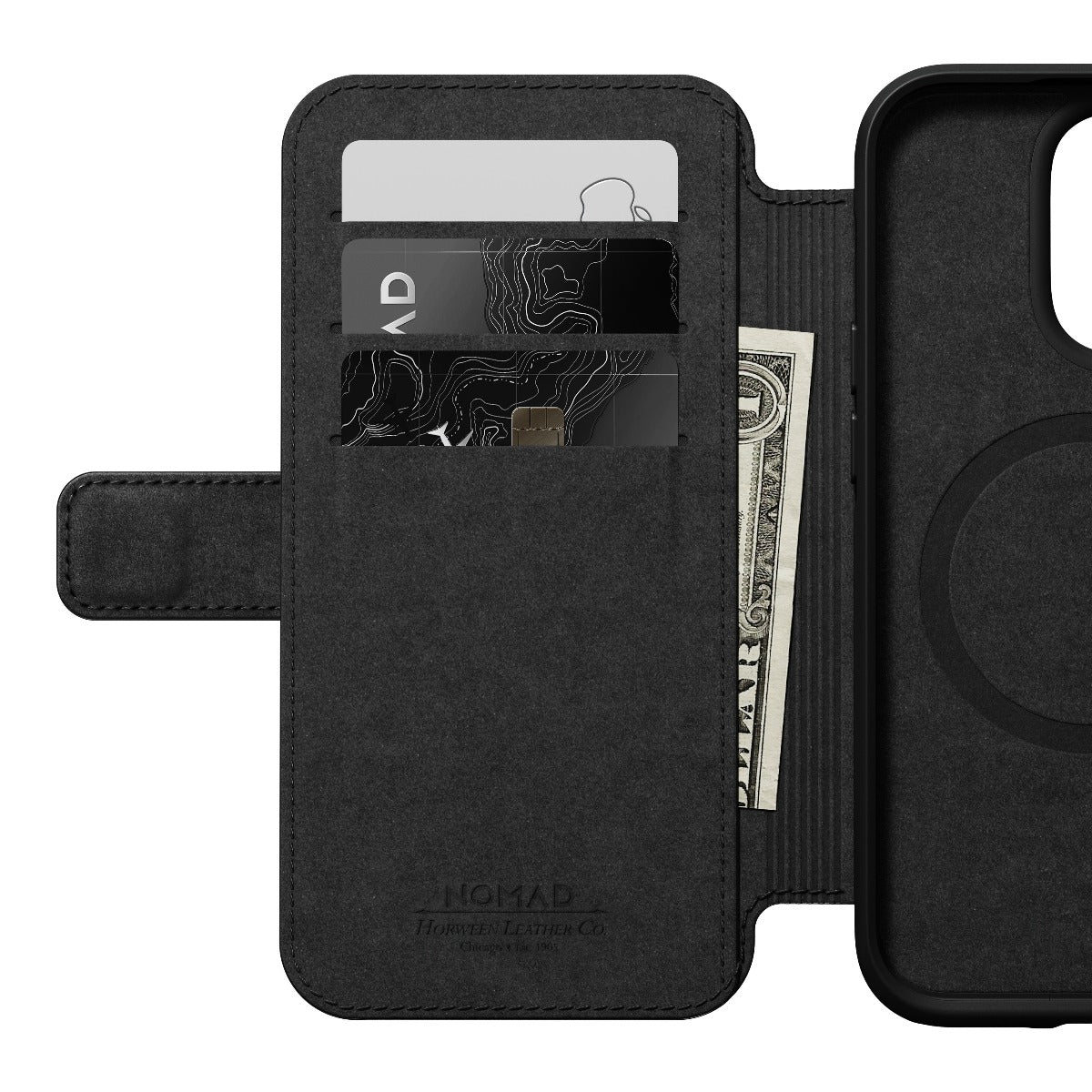 Nomad Leather MS Folio, black - iPhone 14 Pro