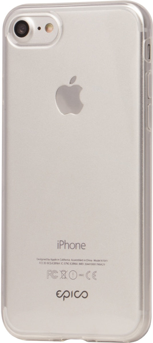 Plastic TPU case for iPhone 7/8 EPICO TWIGGY GLOSS - white transparent
