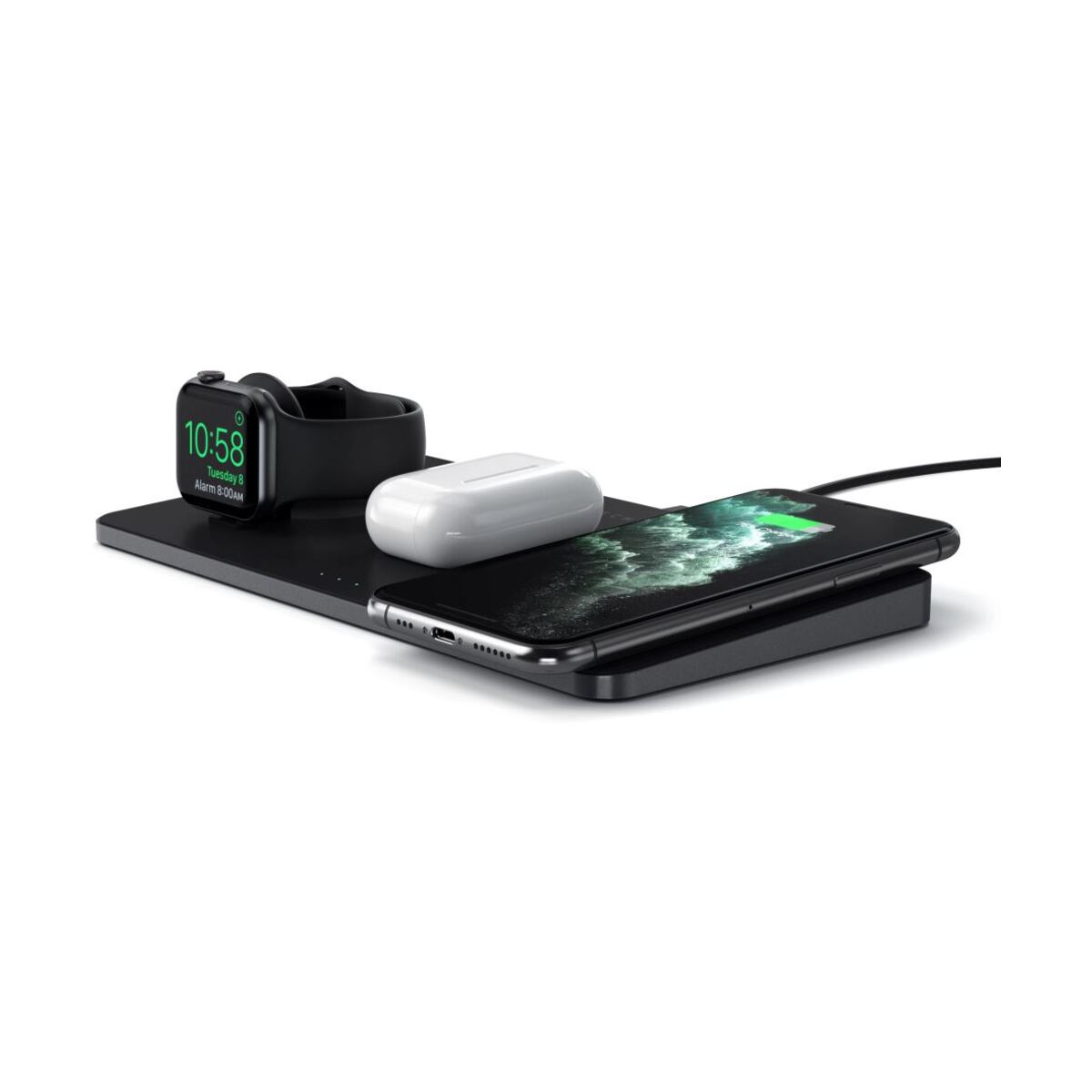 Satechi Trio Wireless Charging Pad (Apple Watch, Airpods, iPhone) - Black