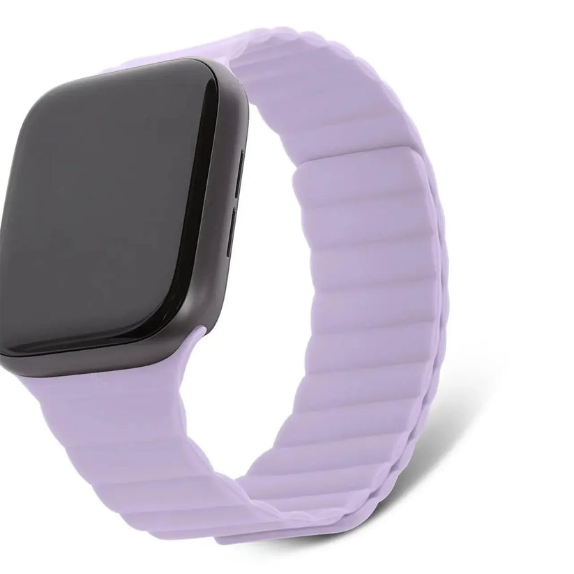 Silicone Magnet Traction Strap Lite for AppleWatch 45/44/42 mm Gen 1-7 - SE | Lavender